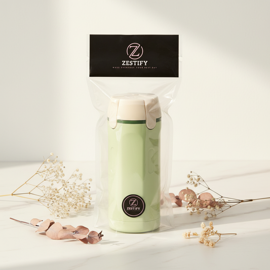 Zestify Flask in Clear Branded Bag